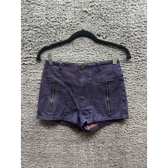 Marc By Marc Jacobs Cotton Blend Denim Short Indigo Multi Womens Size 0‎